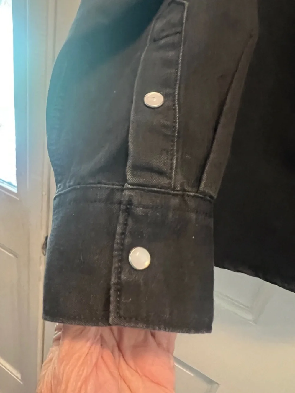 Levi's Black Western Snap-Front Shirt Size Large LIKE NEW - Picture 5 of 11
